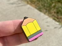 School Pencil Silicone Focal Bead