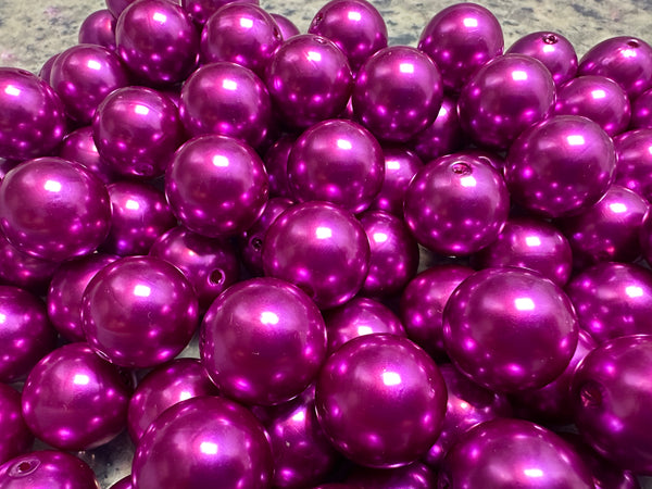 20mm Metallic Purple Acrylic Bubble Gum Bead