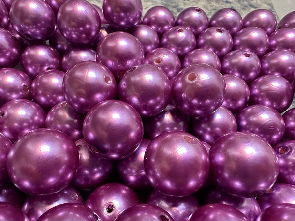 20mm Metallic Purple Acrylic Bubble Gum Bead