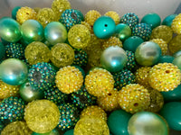 20mm Spring St Patricks Day Green and Yellow Mix