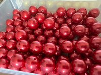 20mm Metallic Red Acrylic Bead