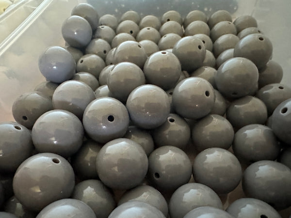 20mm Gray Acrylic Bead