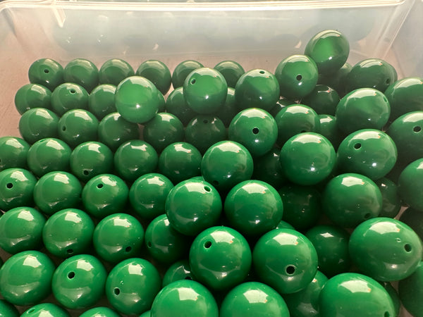 20mm Deep Green Acrylic Bead