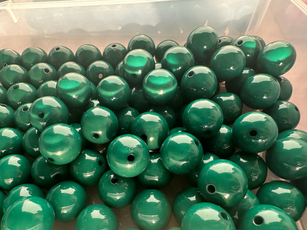 20mm Dark Green Acrylic Bead