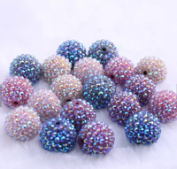 20mm Rhinestone Mix Acrylic Beads