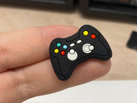 Black Video Game Controller Silicone Focal Bead