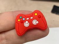 Red Video Game Controller Silicone Focal Bead