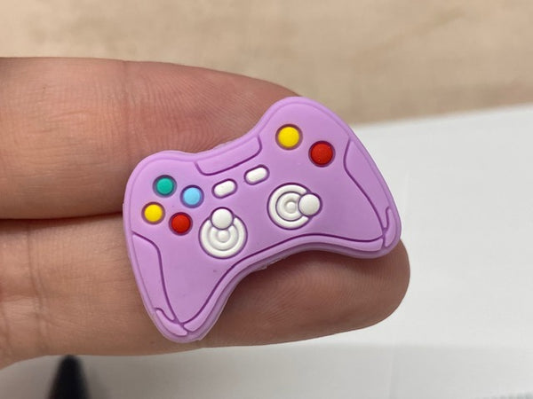 Lilac Video Game Controller Silicone Focal Bead