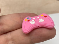 Pink Video Game Controller Silicone Focal Bead