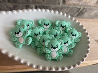 Mint Bear Silicone Focal Bead