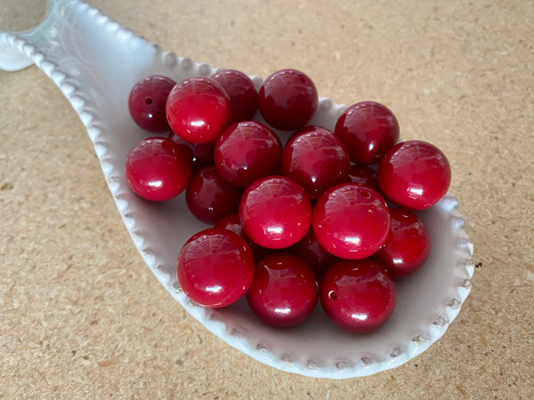 20mm Red Wine Acrylic Bead