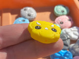 Yellow Triceratops Dinosaur Head Silicone Focal Bead