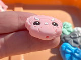 Pink Triceratops Dinosaur Head Silicone Focal Bead