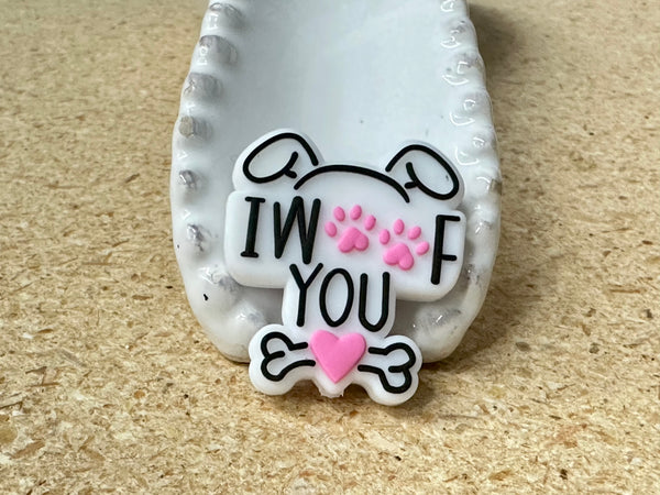 I Woof You Silicone Focal Bead